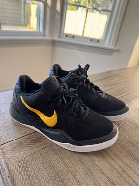 Nike Black and Yellow Low-Top Sneakers